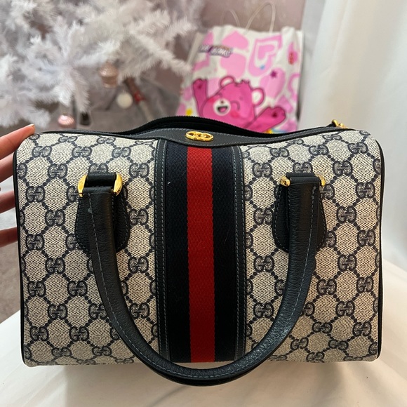 Vintage AUTHENTIC Gucci Ophidia GG Canvas Crossbody Satchel - Picture 2 of 9